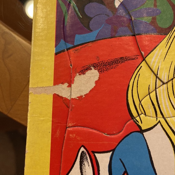 🐇Vintage 1958 Alice in Wonderland inlaid puzzle by Playtime House - Picture 5 of 10